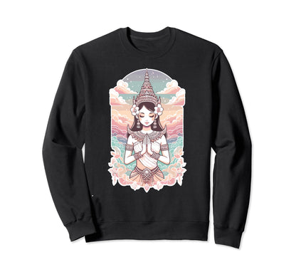 Peaceful Love And Beauty Apsara Angel Sweatshirt - Aesthetic Graphic Unisex - T-Shirt, Sweatshirt, Hoodie