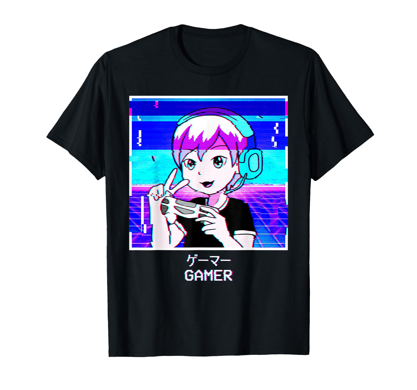 Gamer Anime Japanese Vaporwave Aesthetic T-Shirt - Trendy Graphic Unisex - T-Shirt, Sweatshirt, Hoodie