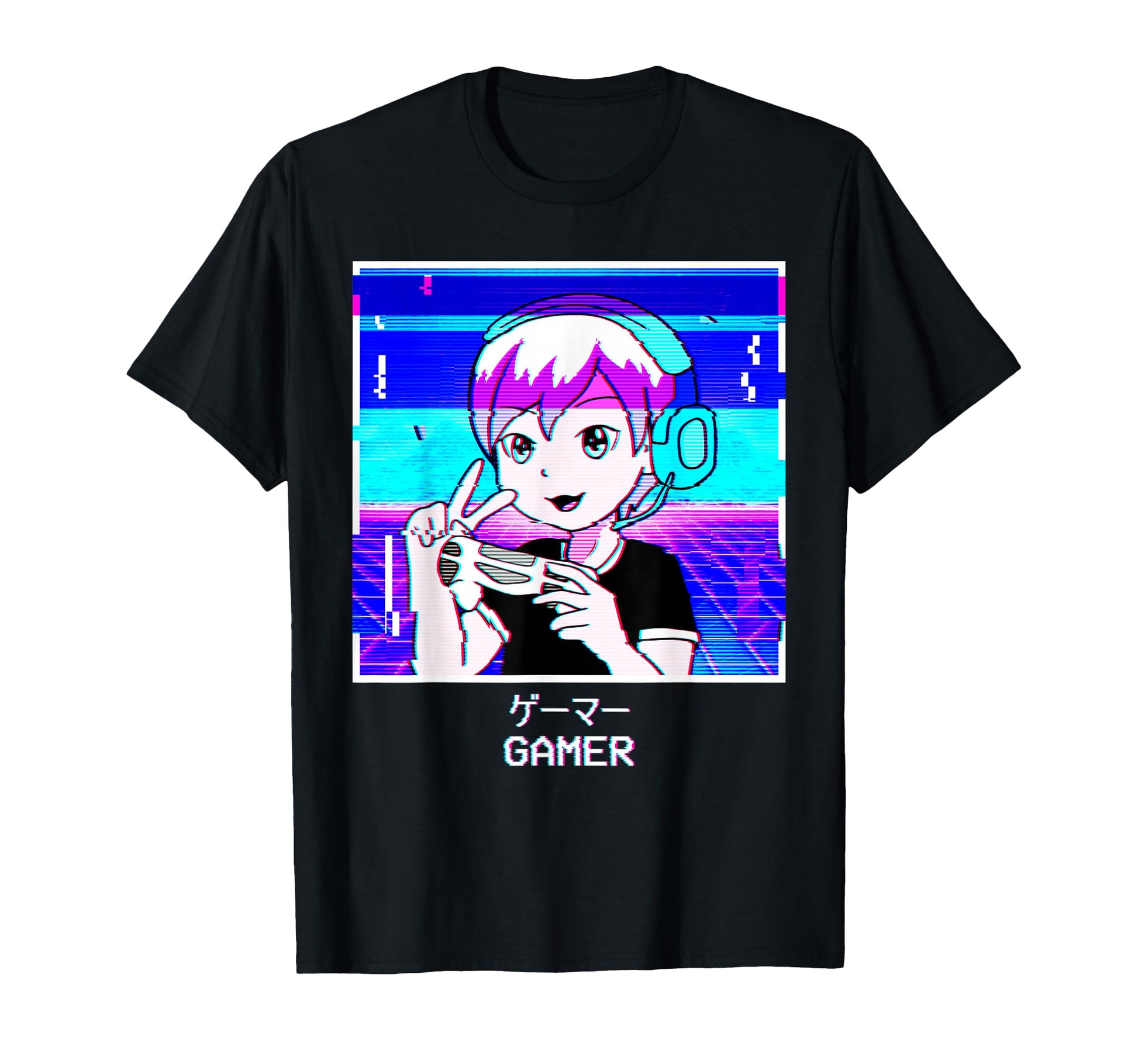 Gamer Anime Japanese Vaporwave Aesthetic T-Shirt - Trendy Graphic Unisex - T-Shirt, Sweatshirt, Hoodie