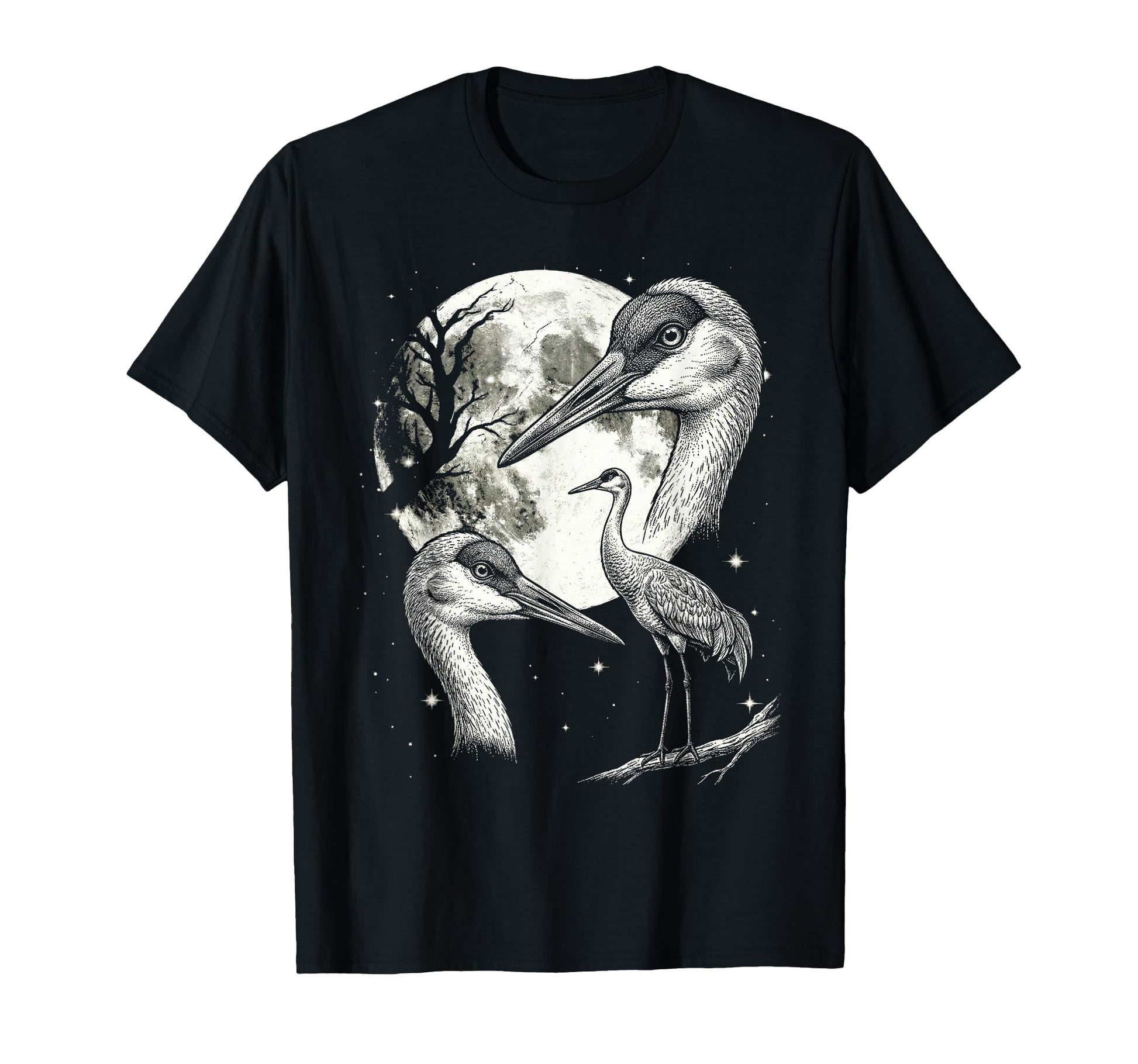 Crane Bird 90S Aesthetic Y2K Crane T-Shirt - Minimalist Print for Adults - T-Shirt, Sweatshirt, Hoodie