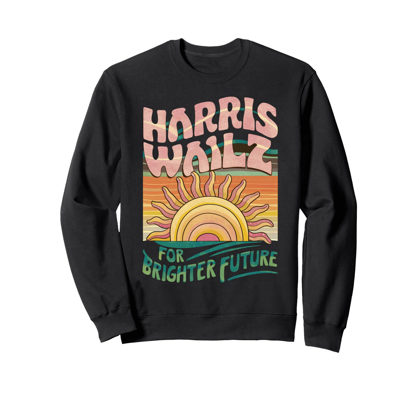 Harris Walz Boho Sweatshirt - Minimalist Print Unisex - T-Shirt, Sweatshirt, Hoodie
