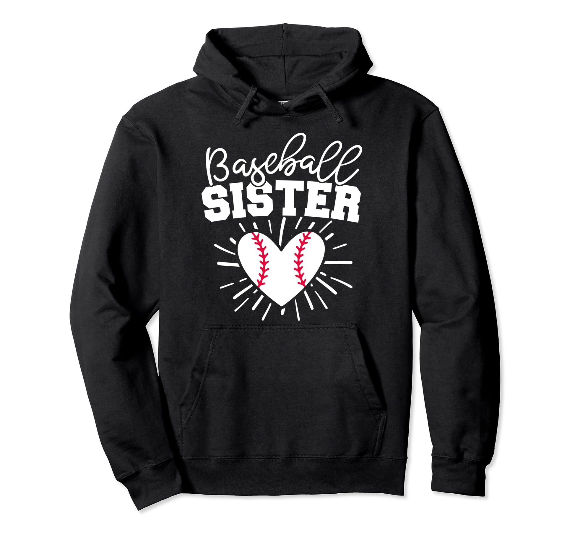 Baseball Sister Funny Baseball Hoodie - Custom Art Print for Adults - T-Shirt, Sweatshirt, Hoodie