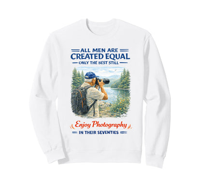 Seventies Photographer Camera Sweatshirt - Graphic Print Unisex - T-Shirt, Sweatshirt, Hoodie