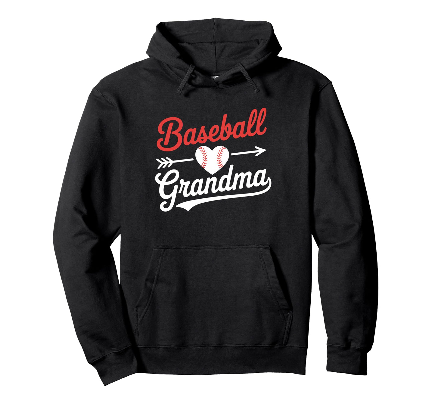 Baseball Grandma Heart Arrow Sports Hoodie - Aesthetic Graphic for Adults - T-Shirt, Sweatshirt, Hoodie
