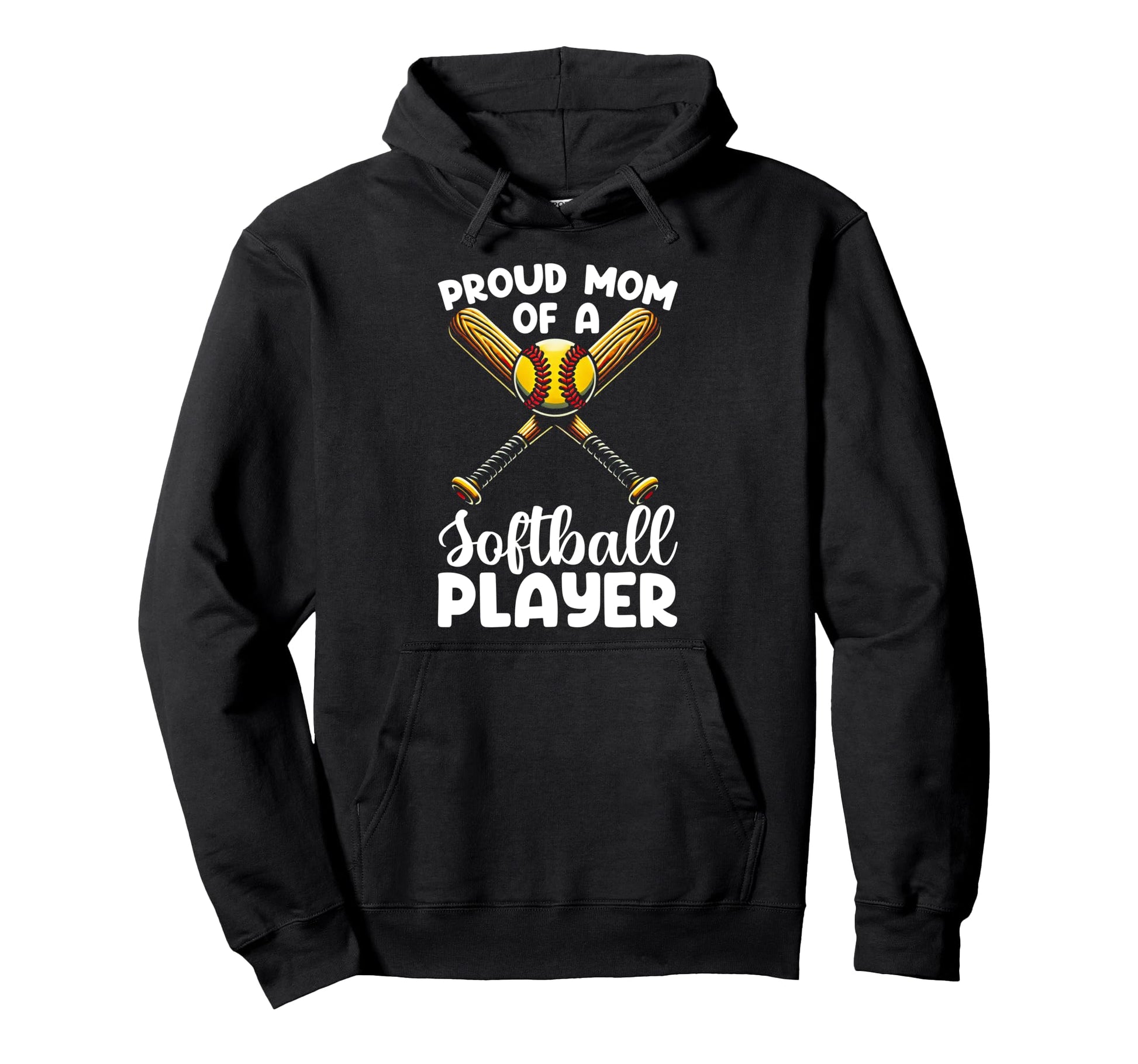 Proud Mom Softball Player Softball Hoodie - Streetwear Style Men Women - T-Shirt, Sweatshirt, Hoodie