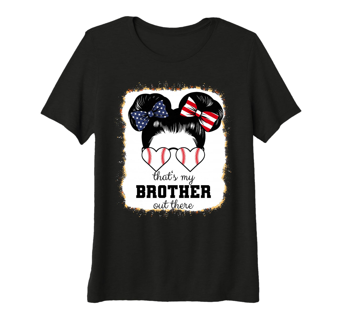 Womens Baseball Sister Bleached Thats T-Shirt - Trendy Graphic for Adults - T-Shirt, Sweatshirt, Hoodie