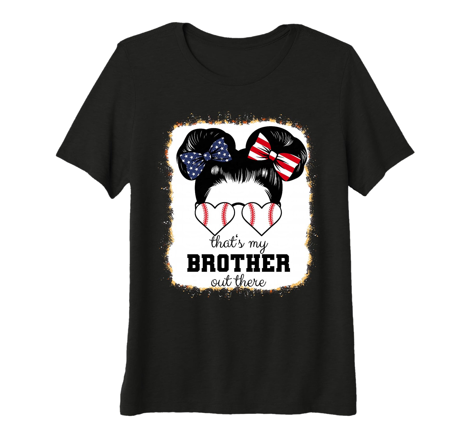 Womens Baseball Sister Bleached Thats T-Shirt - Trendy Graphic for Adults - T-Shirt, Sweatshirt, Hoodie