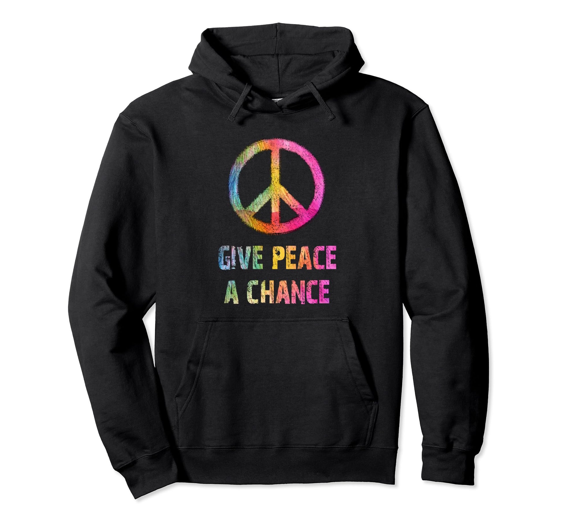 Hippie Rainbow Give Peace Chance 1960S Hoodie - Unique Graphic Unisex - T-Shirt, Sweatshirt, Hoodie