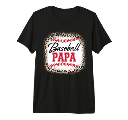 Baseball Dad Papa Fathers Day Tri Blend T-Shirt - Custom Art Print Unisex - T-Shirt, Sweatshirt, Hoodie
