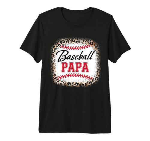 Baseball Dad Papa Fathers Day Tri Blend T-Shirt - Custom Art Print Unisex - T-Shirt, Sweatshirt, Hoodie