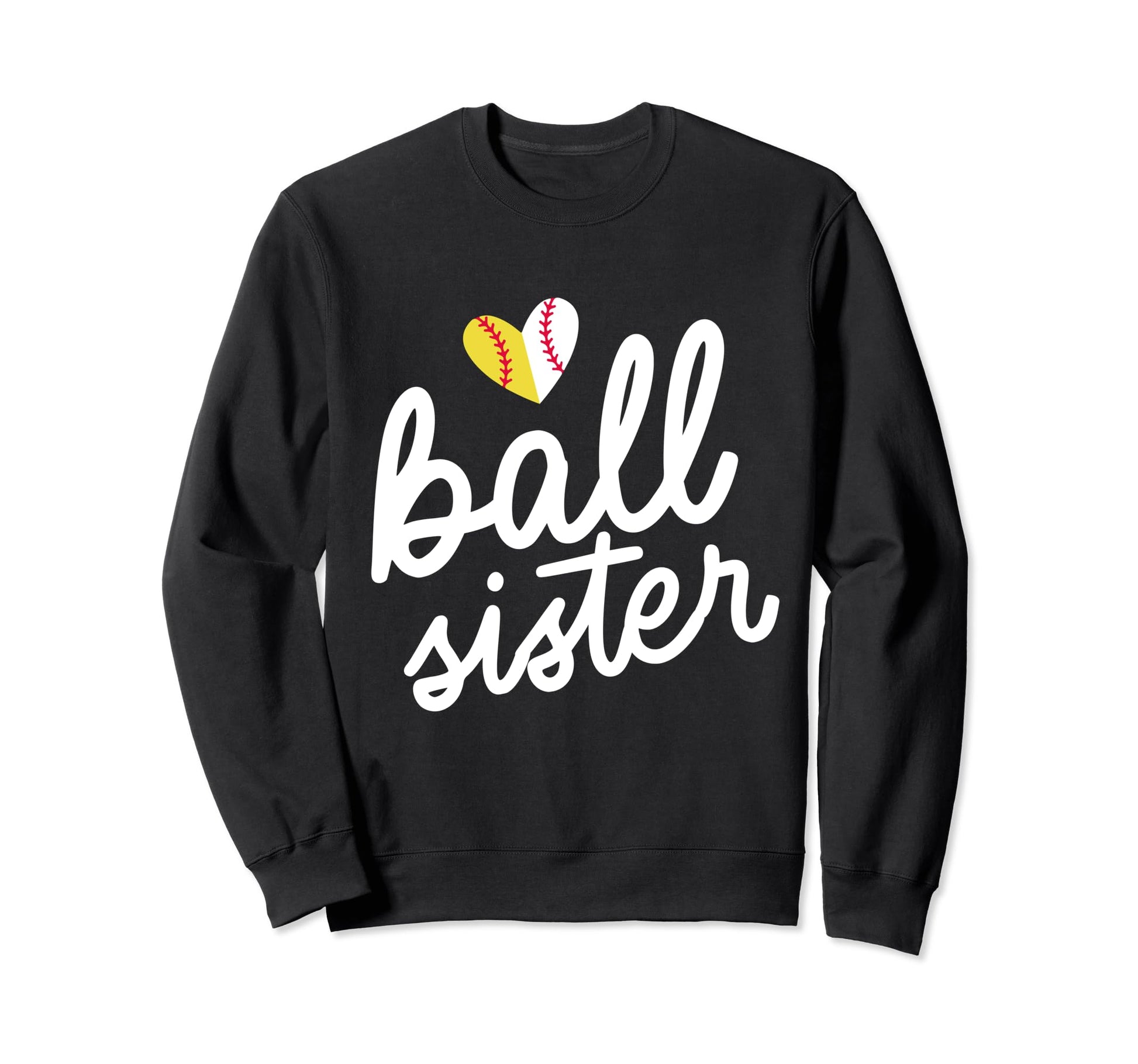 Baseball And Softball Sister Sweatshirt - Aesthetic Graphic Men Women - T-Shirt, Sweatshirt, Hoodie