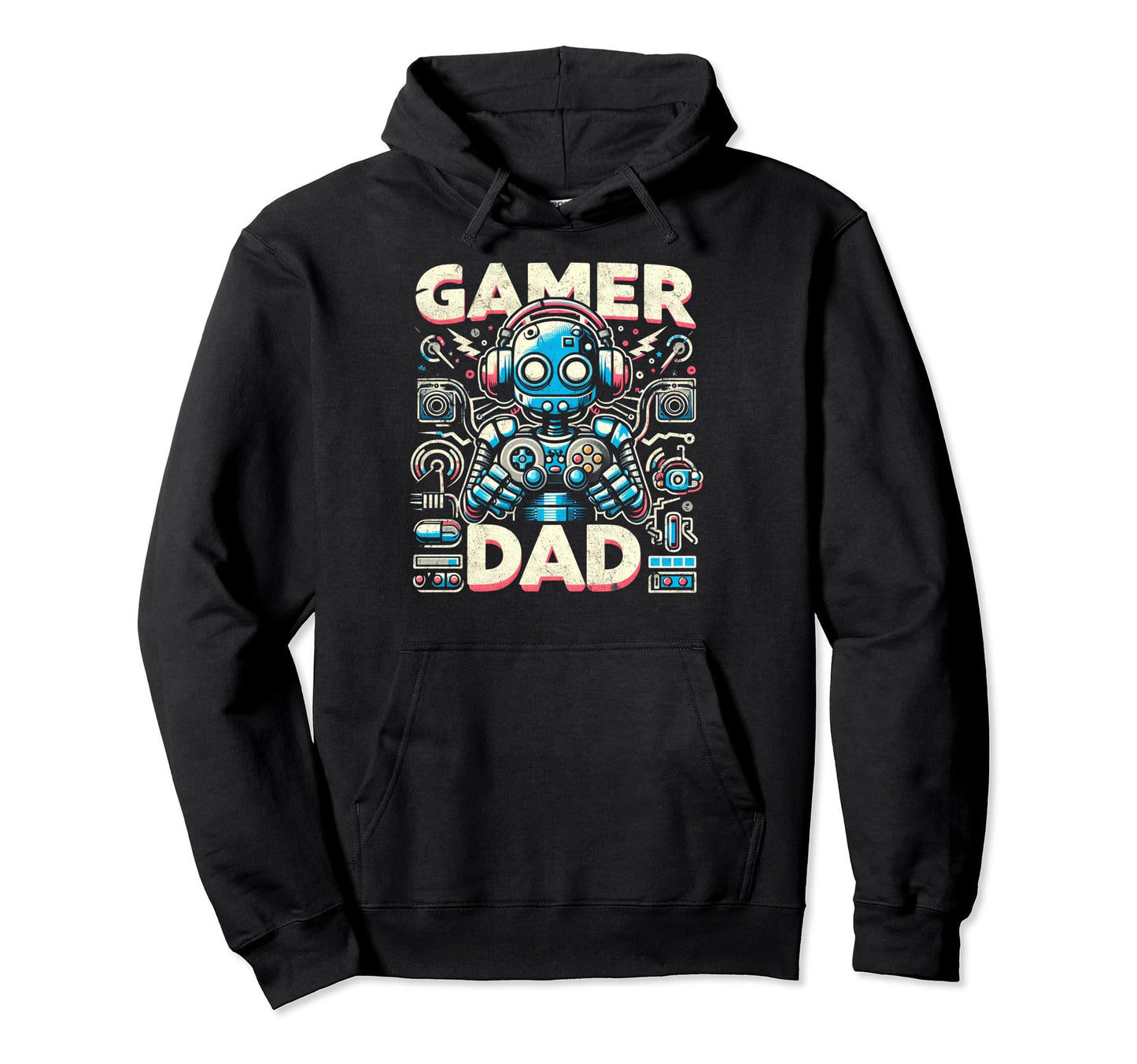 Gamer Dad Game Controller Gaming Video Hoodie - Aesthetic Graphic Unisex - T-Shirt, Sweatshirt, Hoodie