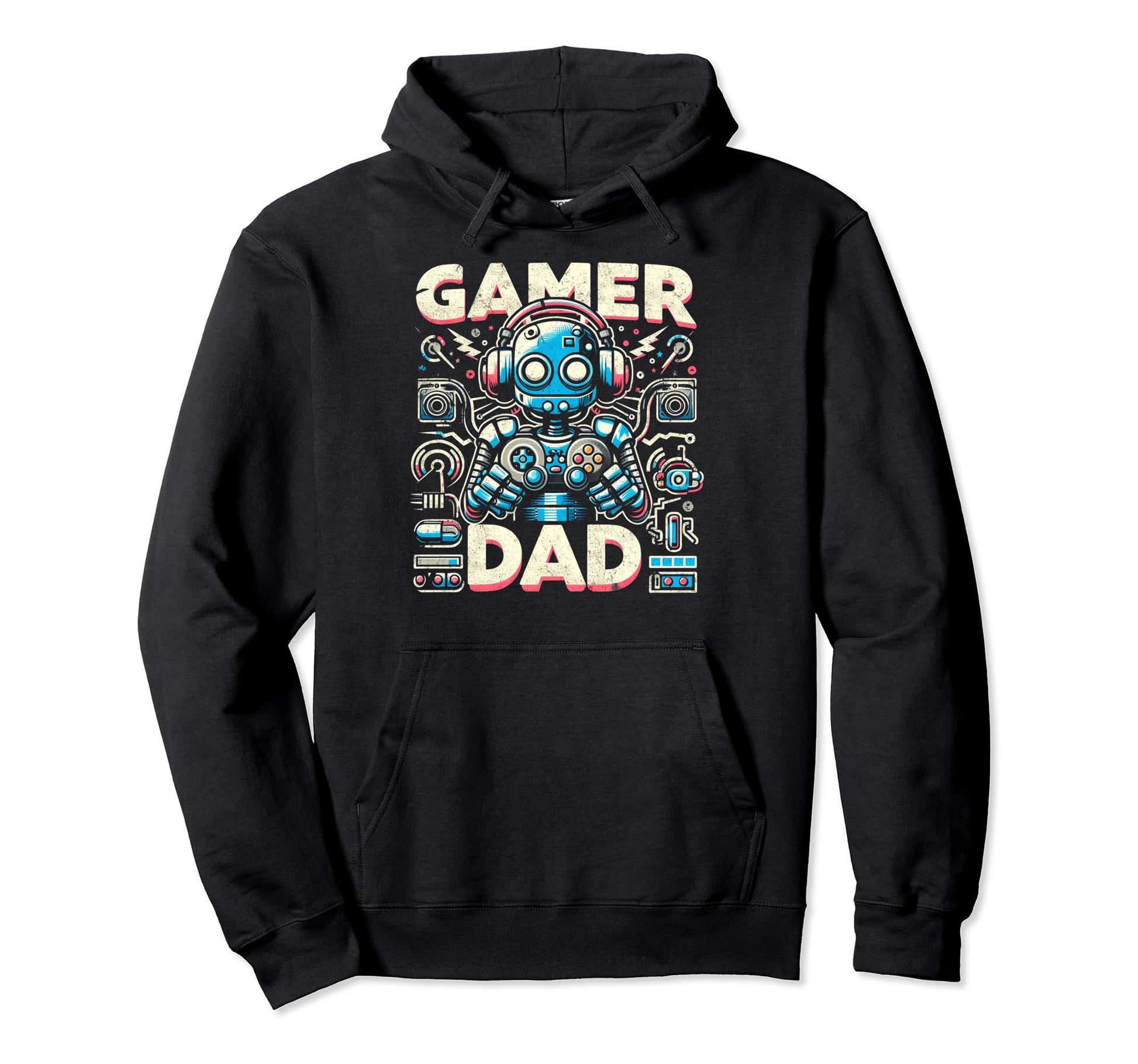 Gamer Dad Game Controller Gaming Video Hoodie - Aesthetic Graphic Unisex - T-Shirt, Sweatshirt, Hoodie