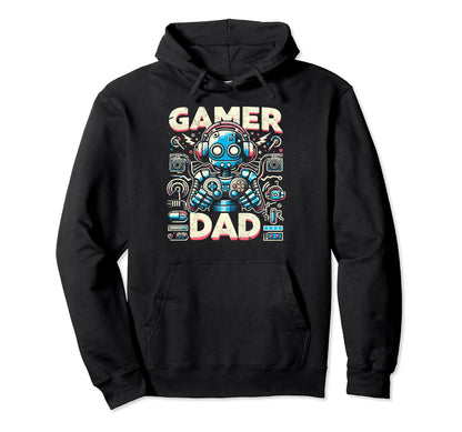 Gamer Dad Game Controller Gaming Video Hoodie - Aesthetic Graphic Unisex - T-Shirt, Sweatshirt, Hoodie