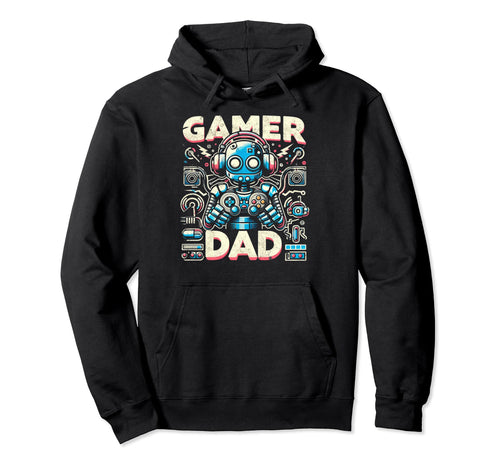 Gamer Dad Game Controller Gaming Video Hoodie - Aesthetic Graphic Unisex - T-Shirt, Sweatshirt, Hoodie