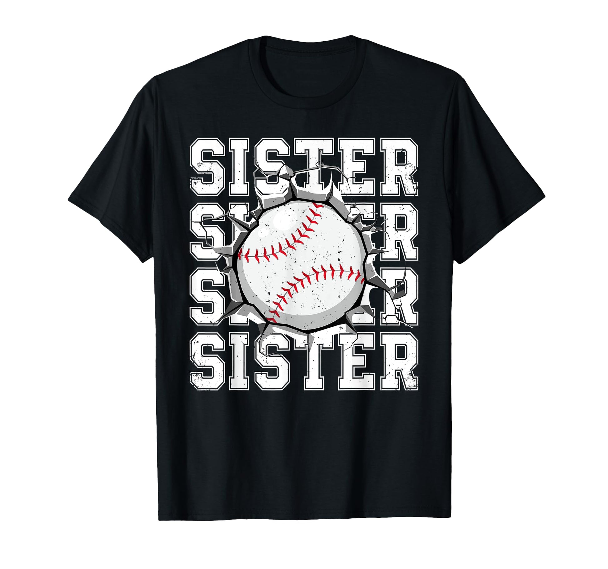 Baseball Sister Cracked Wall Family T-Shirt - Streetwear Style Men Women - T-Shirt, Sweatshirt, Hoodie