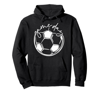 Game Day Sports Parent Soccer Mom Hoodie - Unique Graphic Men Women - T-Shirt, Sweatshirt, Hoodie