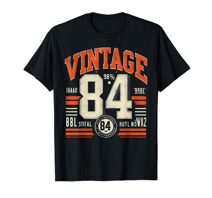 1984 Birthday 84 Born 1984 Typography T-Shirt - Aesthetic Graphic Unisex - T-Shirt, Sweatshirt, Hoodie