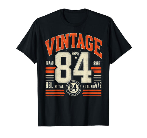 1984 Birthday 84 Born 1984 Typography T-Shirt - Aesthetic Graphic Unisex - T-Shirt, Sweatshirt, Hoodie