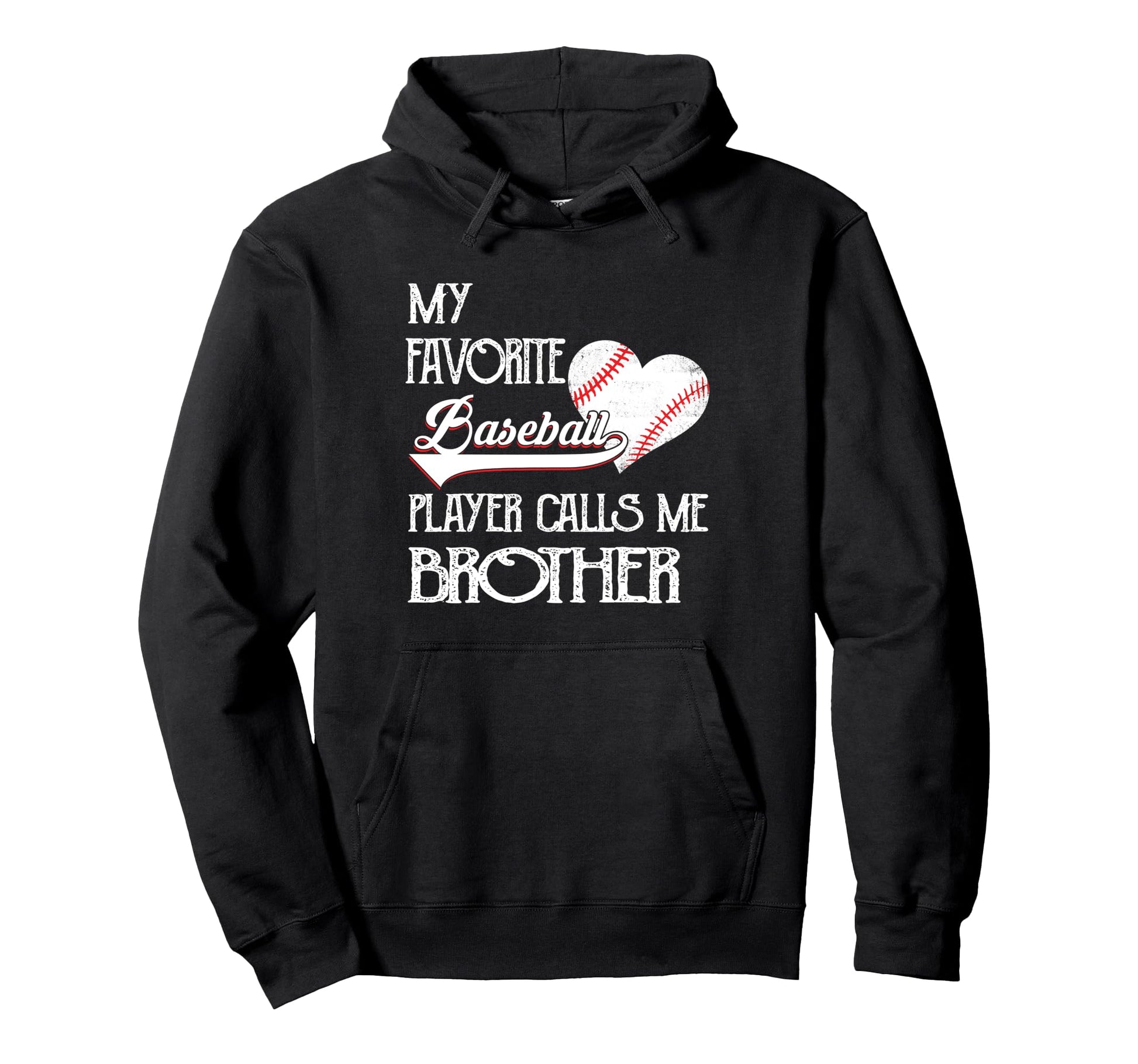 Heart Love Favorite Baseball Player Hoodie - Fun Novelty Design Men Women - T-Shirt, Sweatshirt, Hoodie