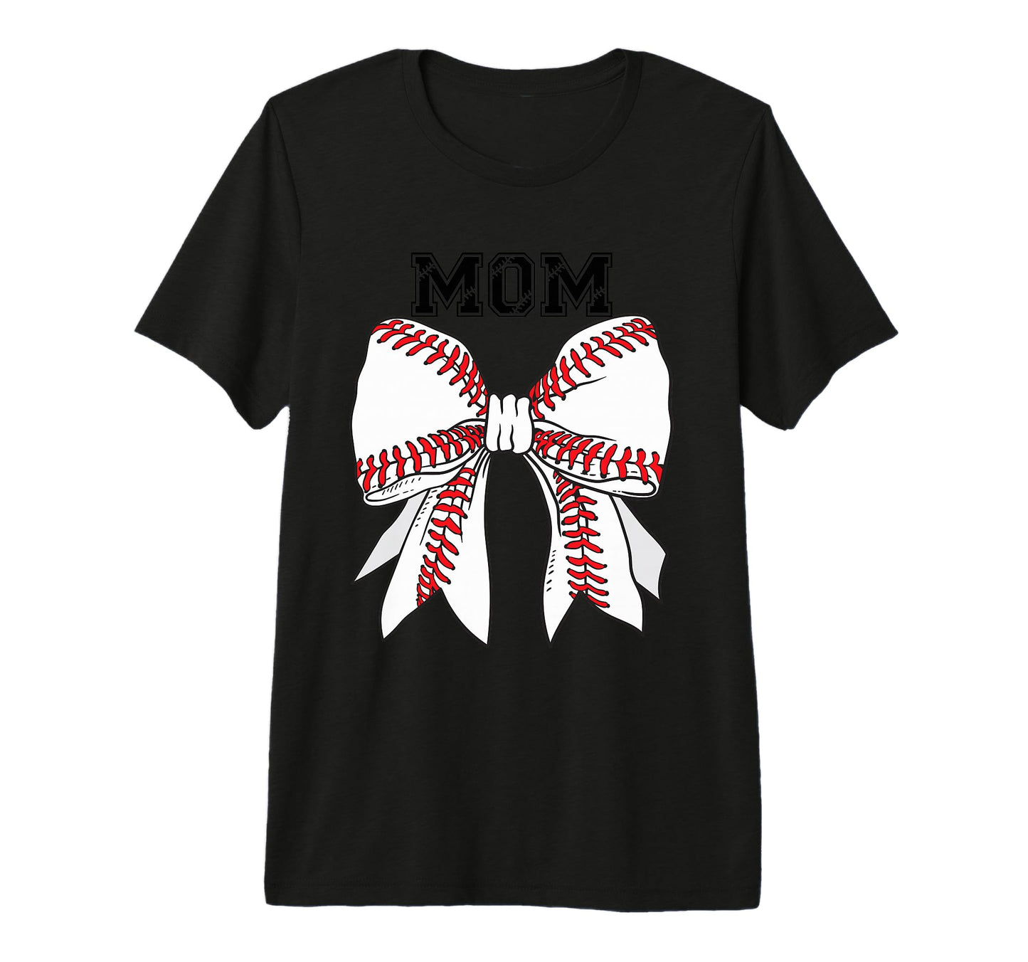 Baseball And Softball Mom Bow Tri Blend T-Shirt - Trendy Graphic Unisex - T-Shirt, Sweatshirt, Hoodie