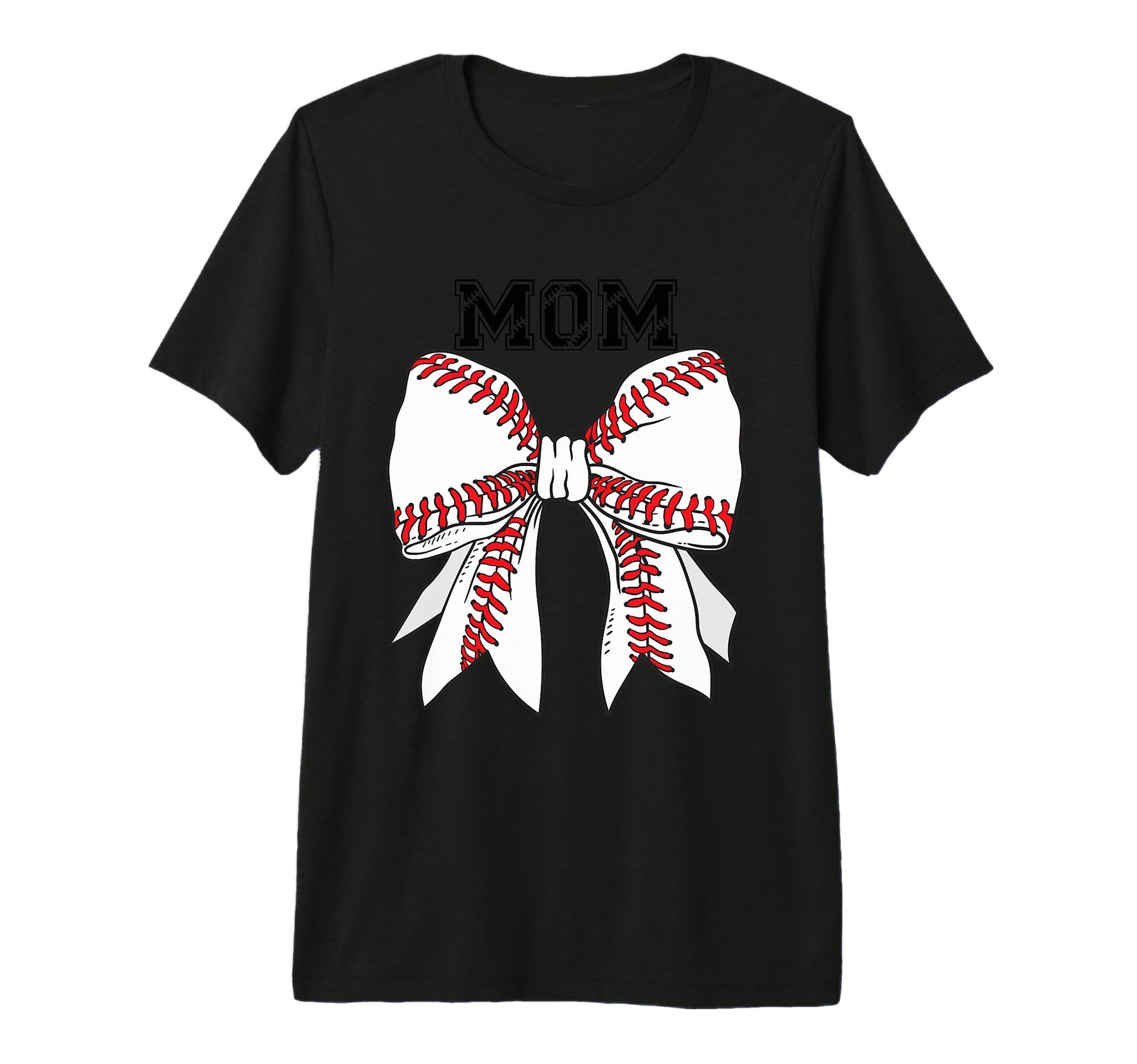 Baseball And Softball Mom Bow Tri Blend T-Shirt - Trendy Graphic Unisex - T-Shirt, Sweatshirt, Hoodie