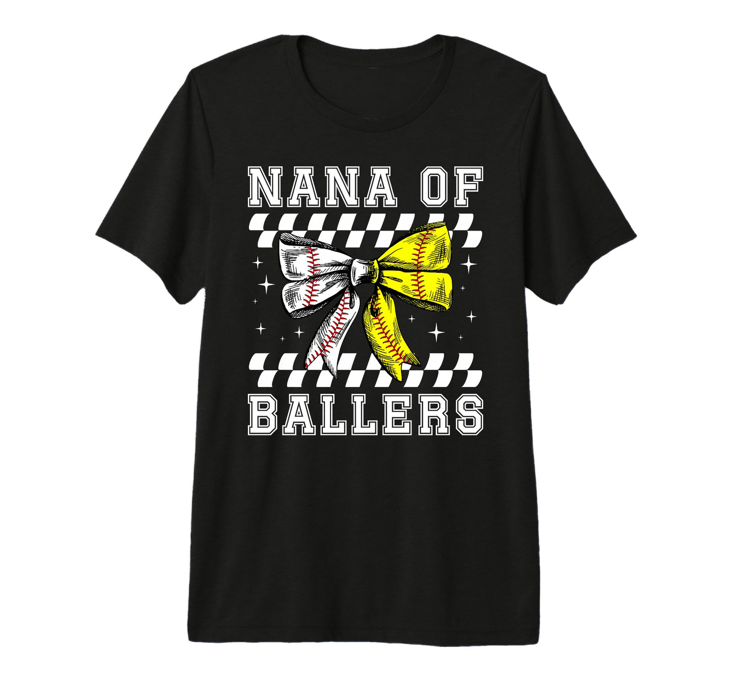 Nana Ballers Coquette Baseball T-Shirt - Fun Novelty Design for Adults - T-Shirt, Sweatshirt, Hoodie