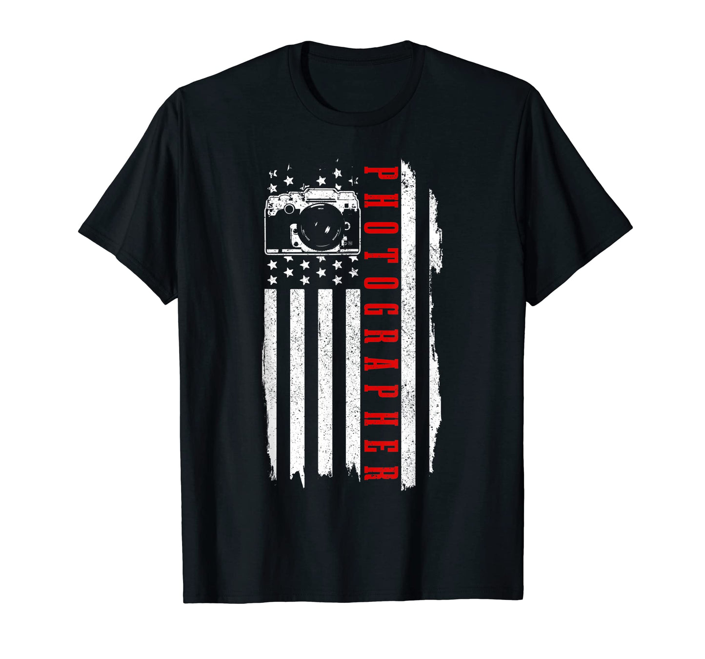 Patriotic Photographer Us Flag Camera T-Shirt - Graphic Print Men Women - T-Shirt, Sweatshirt, Hoodie