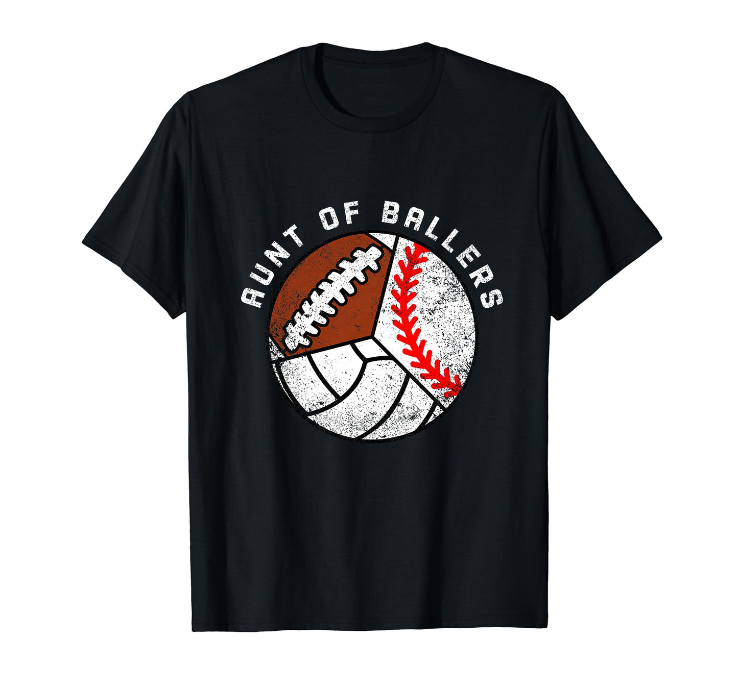 Aunt Ballers Funny Baseball T-Shirt - Custom Art Print for Adults - T-Shirt, Sweatshirt, Hoodie