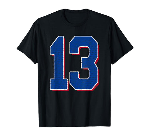 Number 13 Numbered Uniform Sports T-Shirt - Aesthetic Graphic Men Women - T-Shirt, Sweatshirt, Hoodie