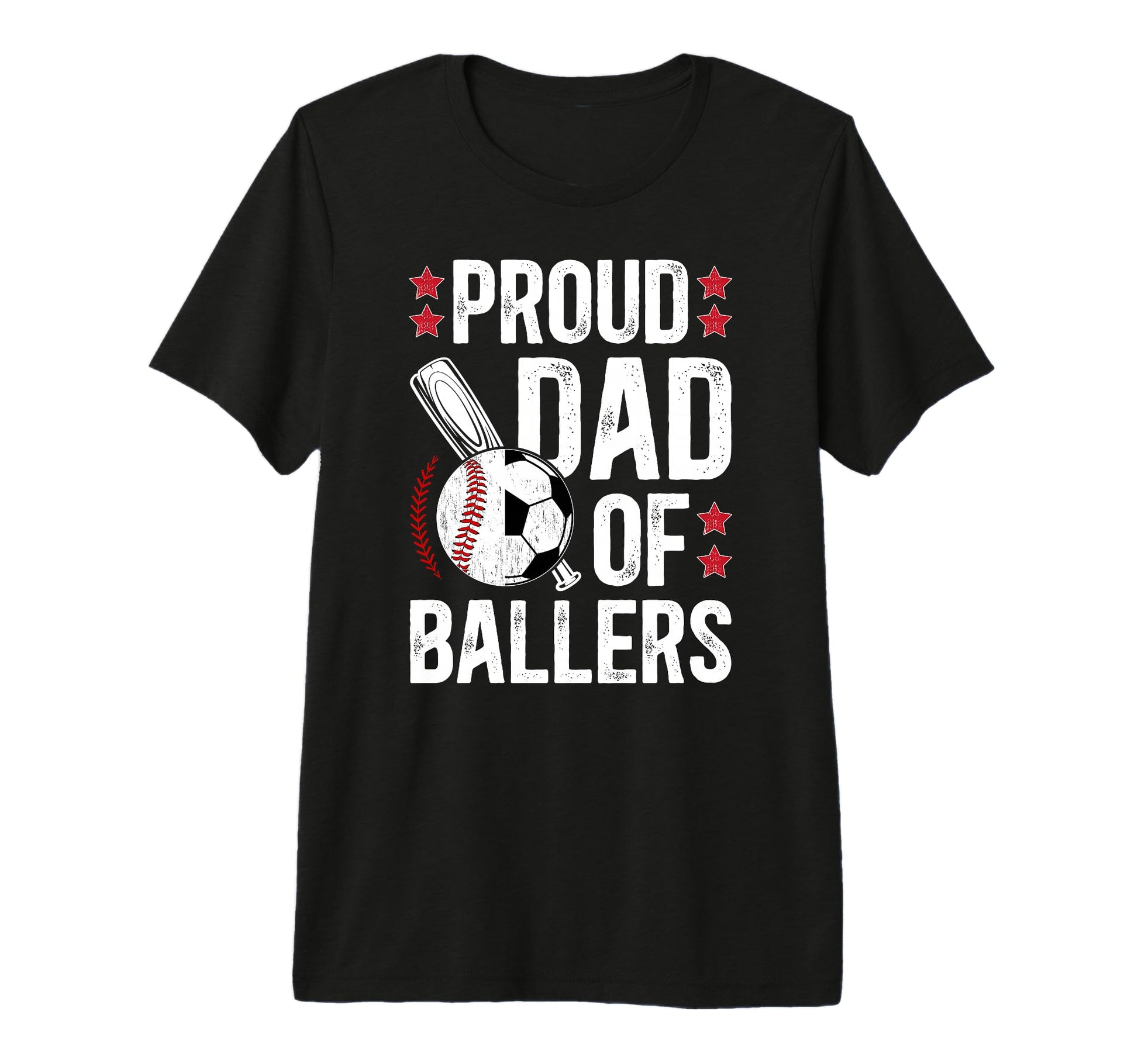 Mens Proud Dad Ballers Baseball T-Shirt - Aesthetic Graphic for Adults - T-Shirt, Sweatshirt, Hoodie