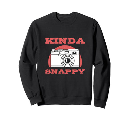 Kinda Snappy Camera Sweatshirt - Minimalist Print for Adults - T-Shirt, Sweatshirt, Hoodie