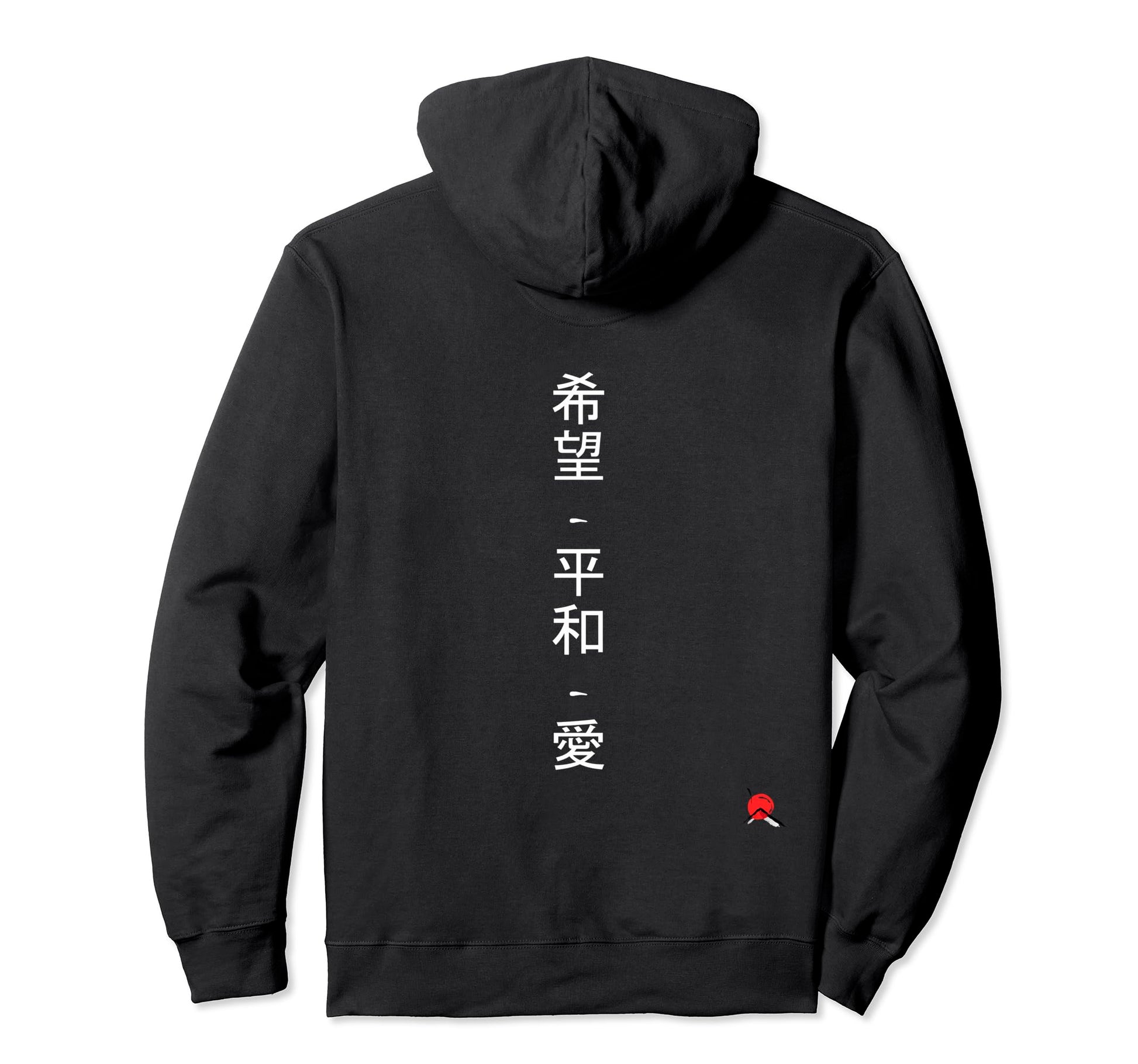 Japan Writing Hope Peace Love Hoodie - Streetwear Style Unisex - T-Shirt, Sweatshirt, Hoodie