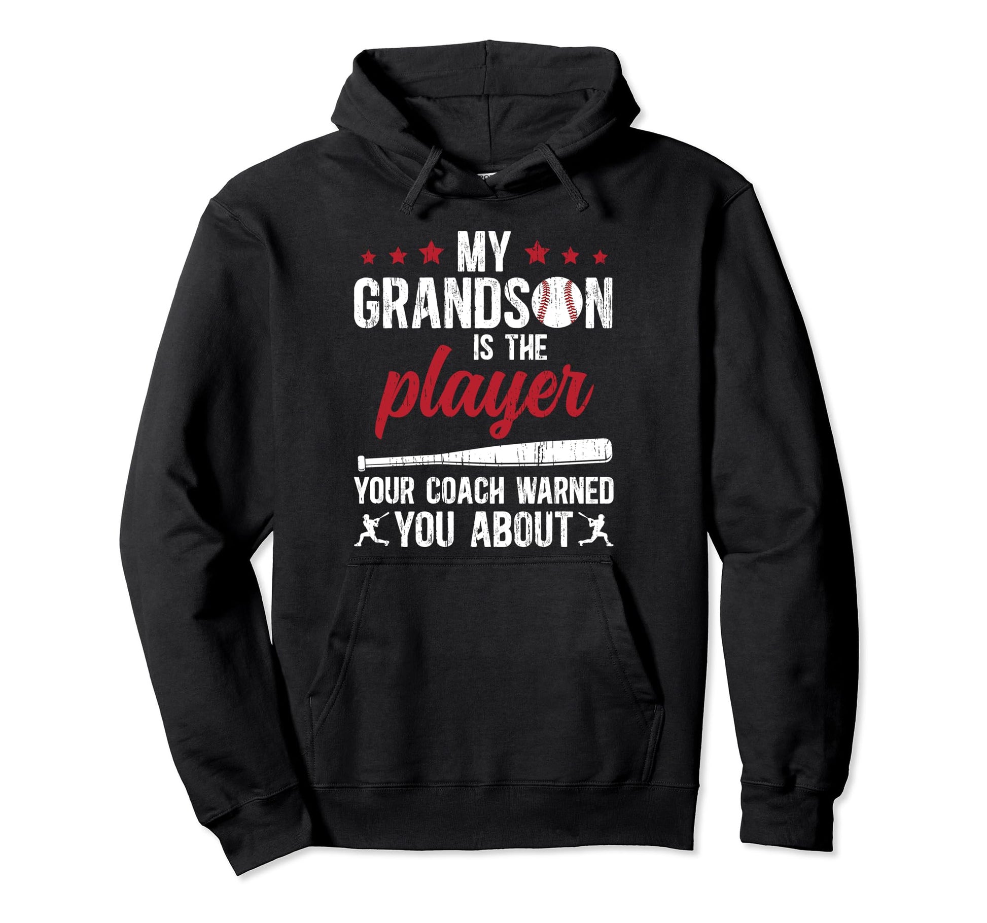 My Grandson Baseball Grandpa Baseball Hoodie - Aesthetic Graphic Unisex - T-Shirt, Sweatshirt, Hoodie
