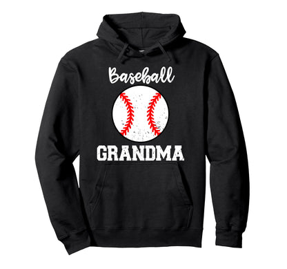 Baseball Grandma Funny Baseball Player Hoodie - Aesthetic Graphic Unisex - T-Shirt, Sweatshirt, Hoodie