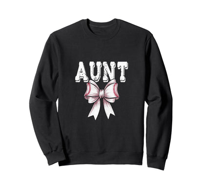 Coquette Baseball Bow Mom Sweatshirt - Fun Novelty Design for Adults - T-Shirt, Sweatshirt, Hoodie