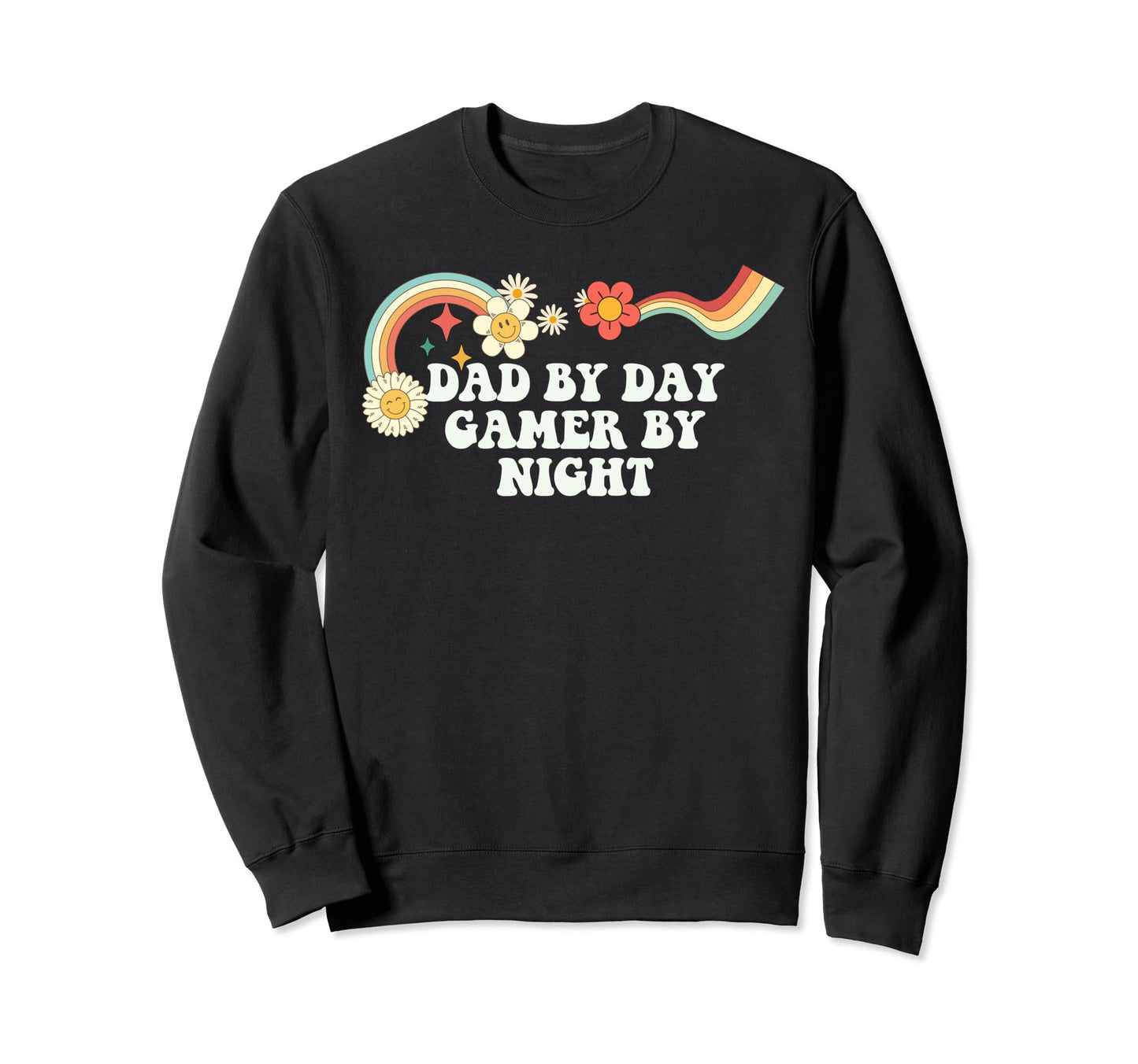 Groovy Funny Dad Day Gamer Night Sweatshirt - Trendy Graphic for Adults - T-Shirt, Sweatshirt, Hoodie