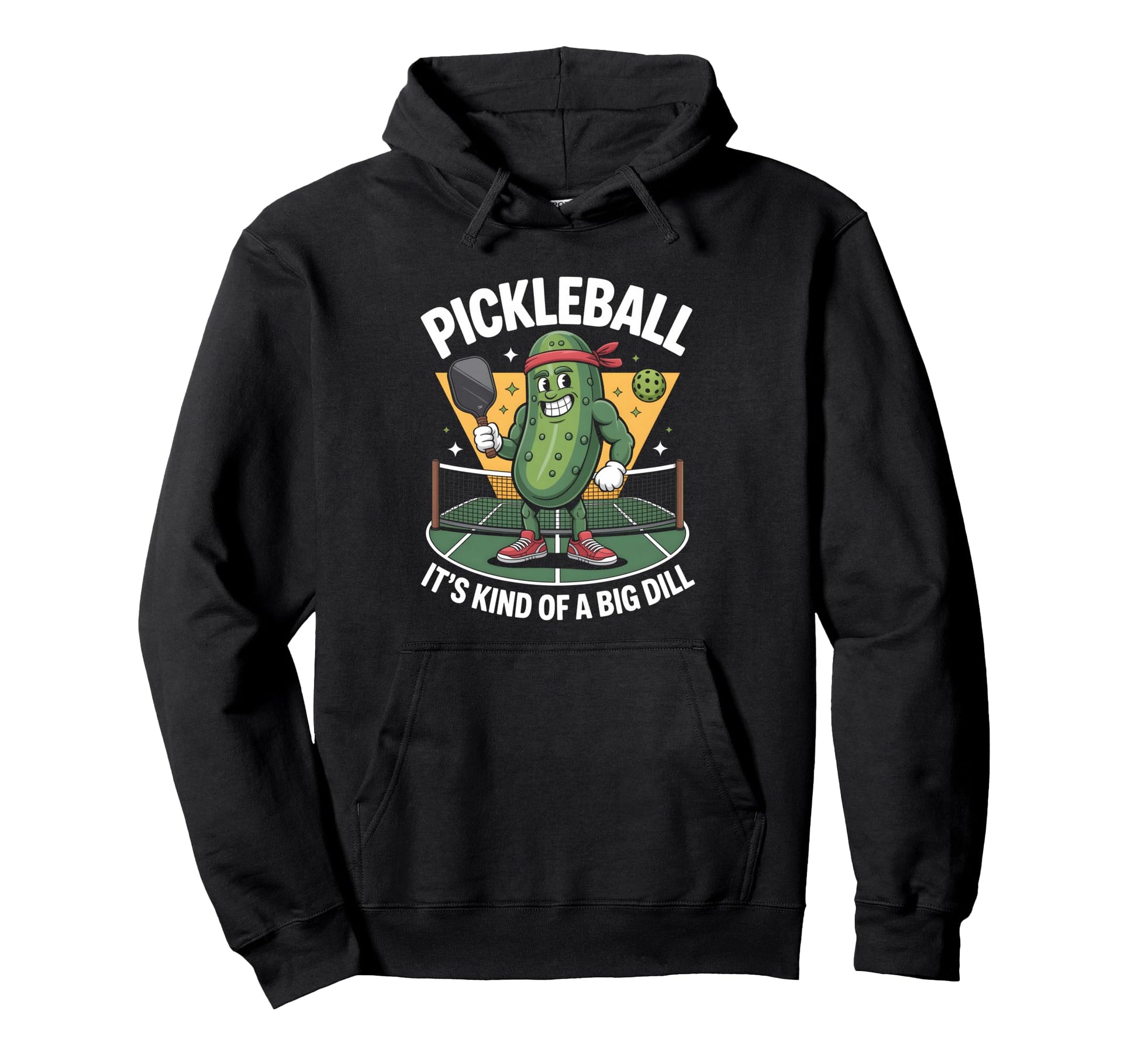 Funny Pickleball Dill Pickle Dink Paddle Hoodie - Custom Art Print Unisex - T-Shirt, Sweatshirt, Hoodie