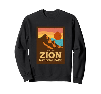 1980S Zion National Park Mountain Sweatshirt - Trendy Graphic Men Women - T-Shirt, Sweatshirt, Hoodie