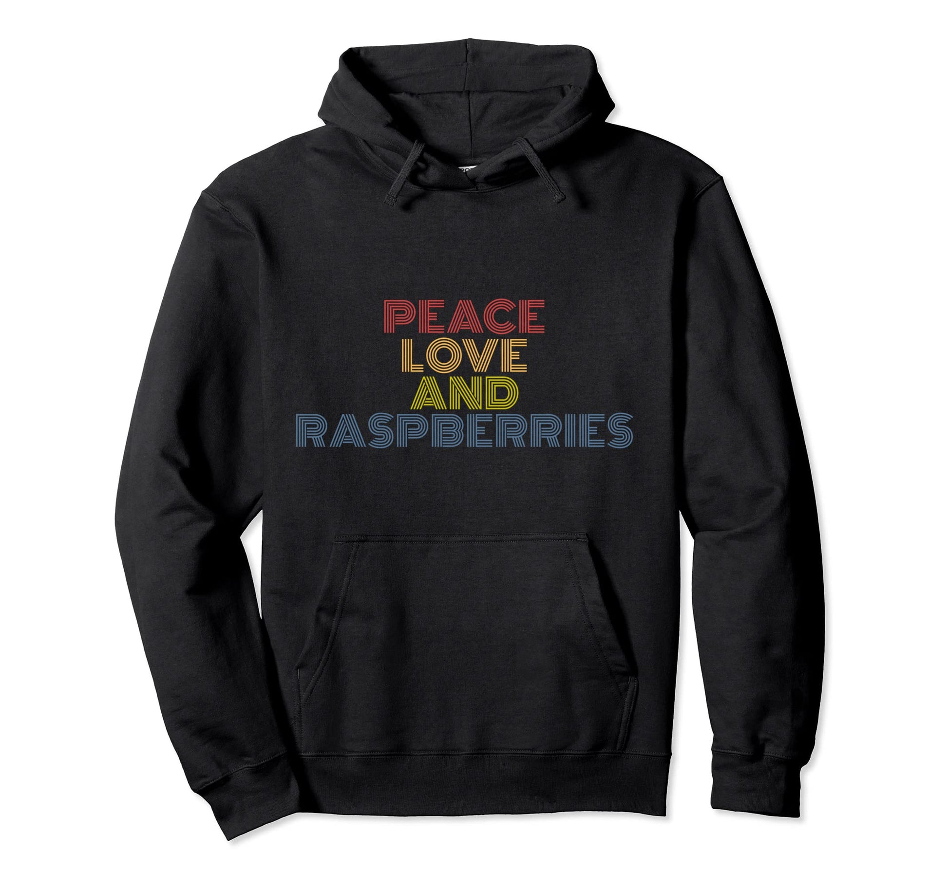 Peace Love And Raspberries 70S Hoodie - Trendy Graphic Men Women - T-Shirt, Sweatshirt, Hoodie