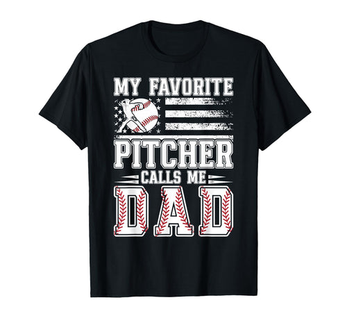 My Favorite Baseball Pitcher Dad T-Shirt - Custom Art Print for Adults - T-Shirt, Sweatshirt, Hoodie