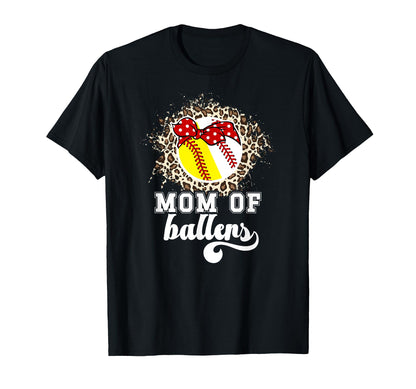 Mom Ballers Baseball Softball Mom Baseball T-Shirt - Unique Graphic Unisex - T-Shirt, Sweatshirt, Hoodie