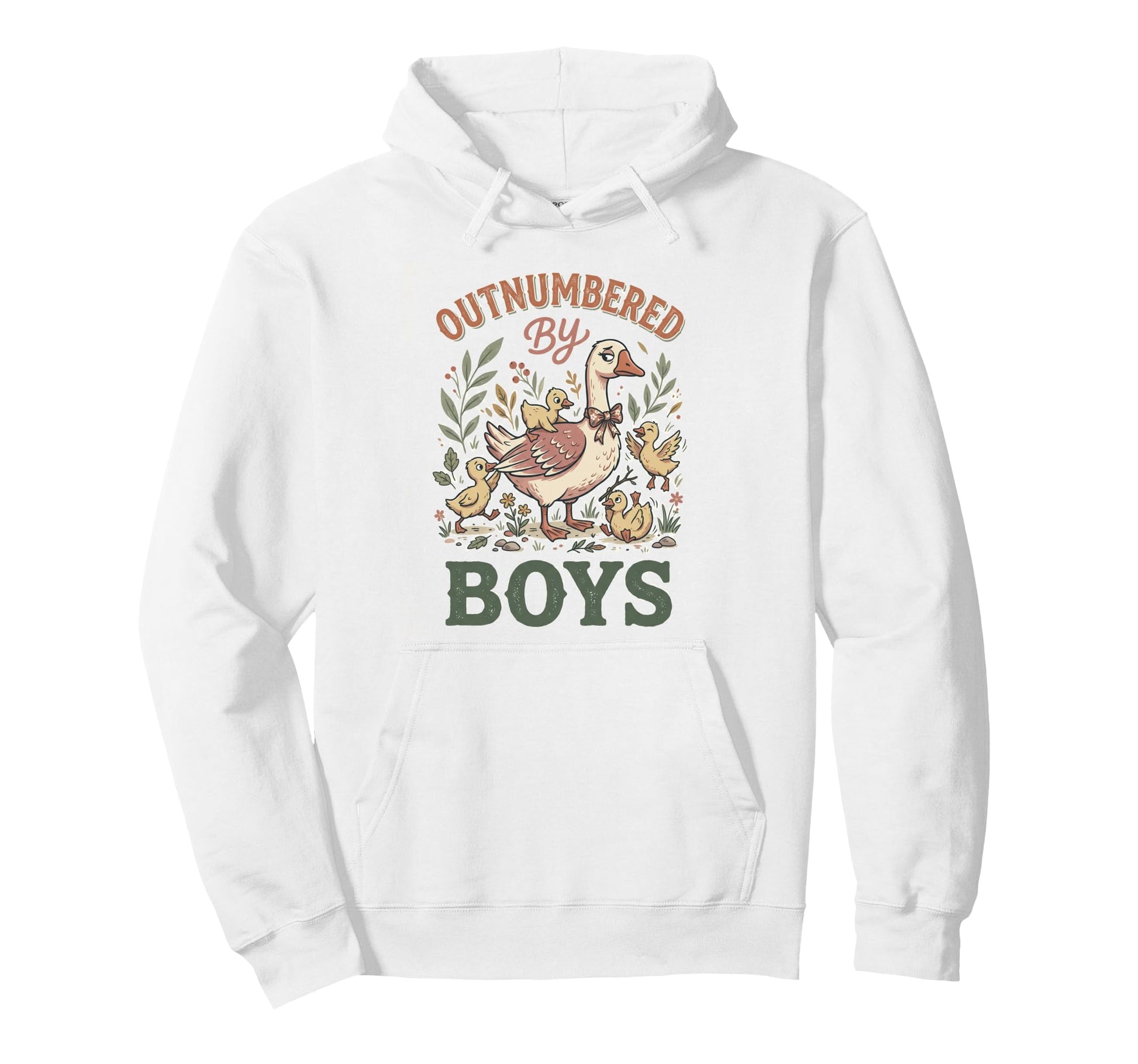 Mothers Day Outnumbered Funny Goose Mom Hoodie - Unique Graphic Men Women - T-Shirt, Sweatshirt, Hoodie