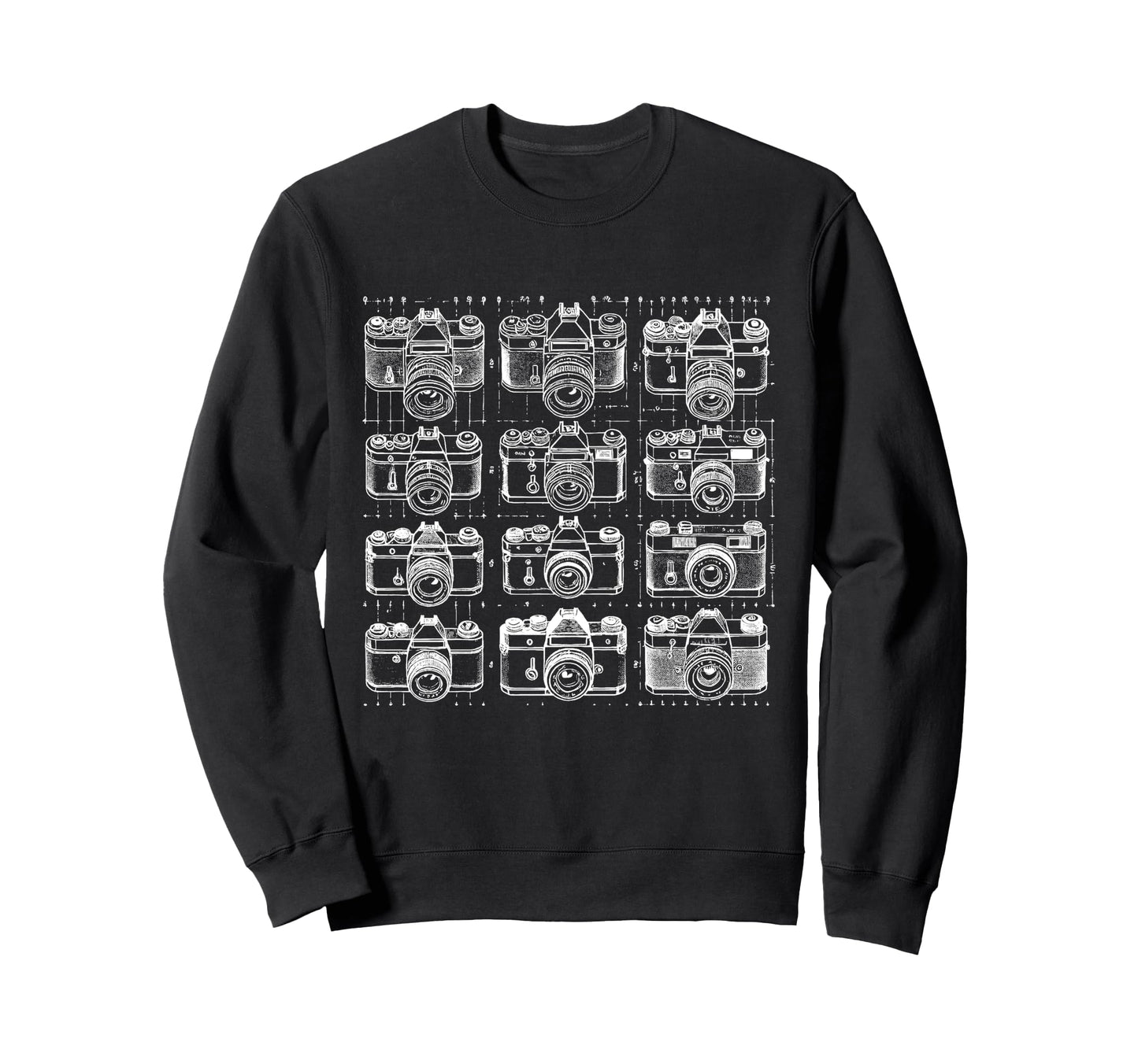 Camera Grid Sweatshirt - Aesthetic Graphic for Adults - T-Shirt, Sweatshirt, Hoodie