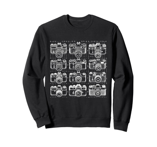 Camera Grid Sweatshirt - Aesthetic Graphic for Adults - T-Shirt, Sweatshirt, Hoodie