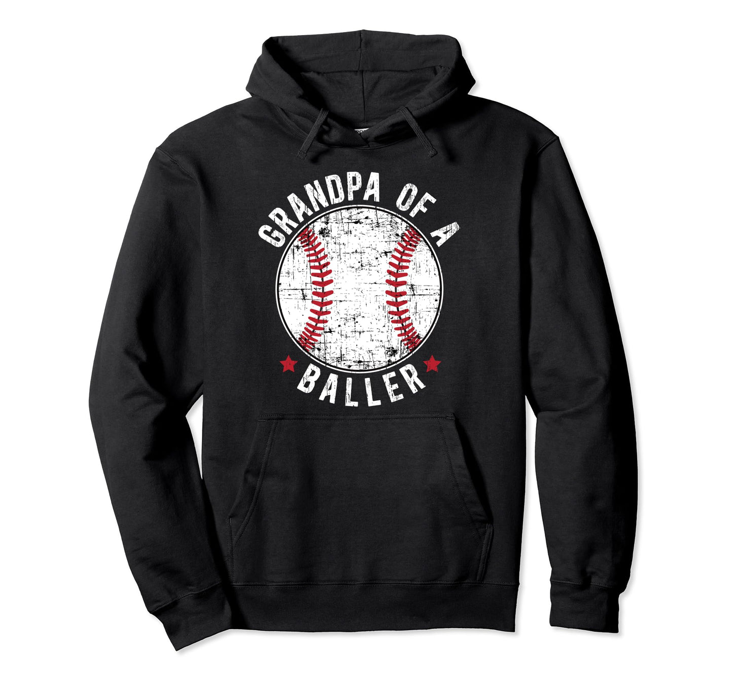 Grandpa Baller Baseball Grandpa Hoodie - Fun Novelty Design for Adults - T-Shirt, Sweatshirt, Hoodie