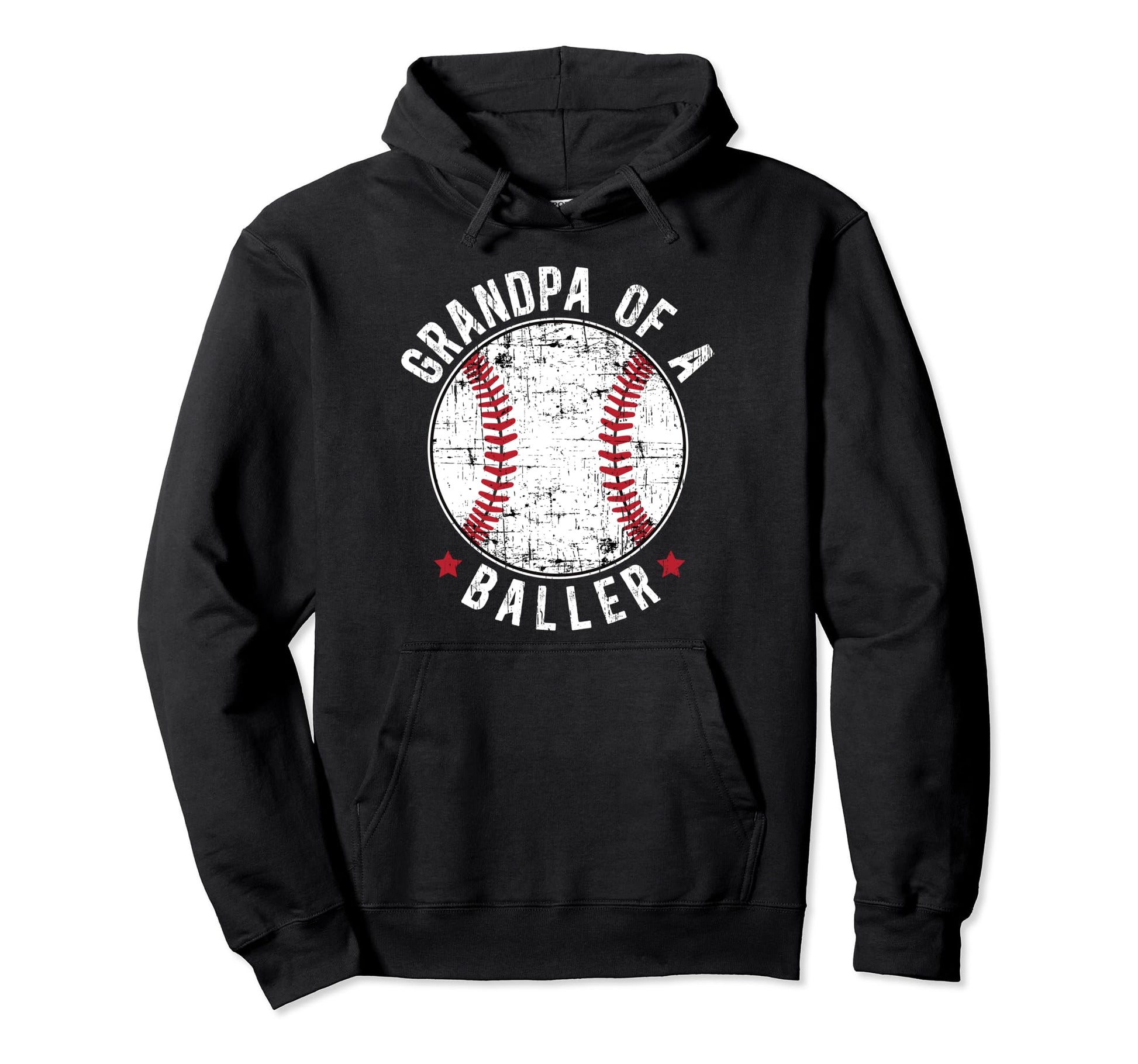 Grandpa Baller Baseball Grandpa Hoodie - Fun Novelty Design for Adults - T-Shirt, Sweatshirt, Hoodie