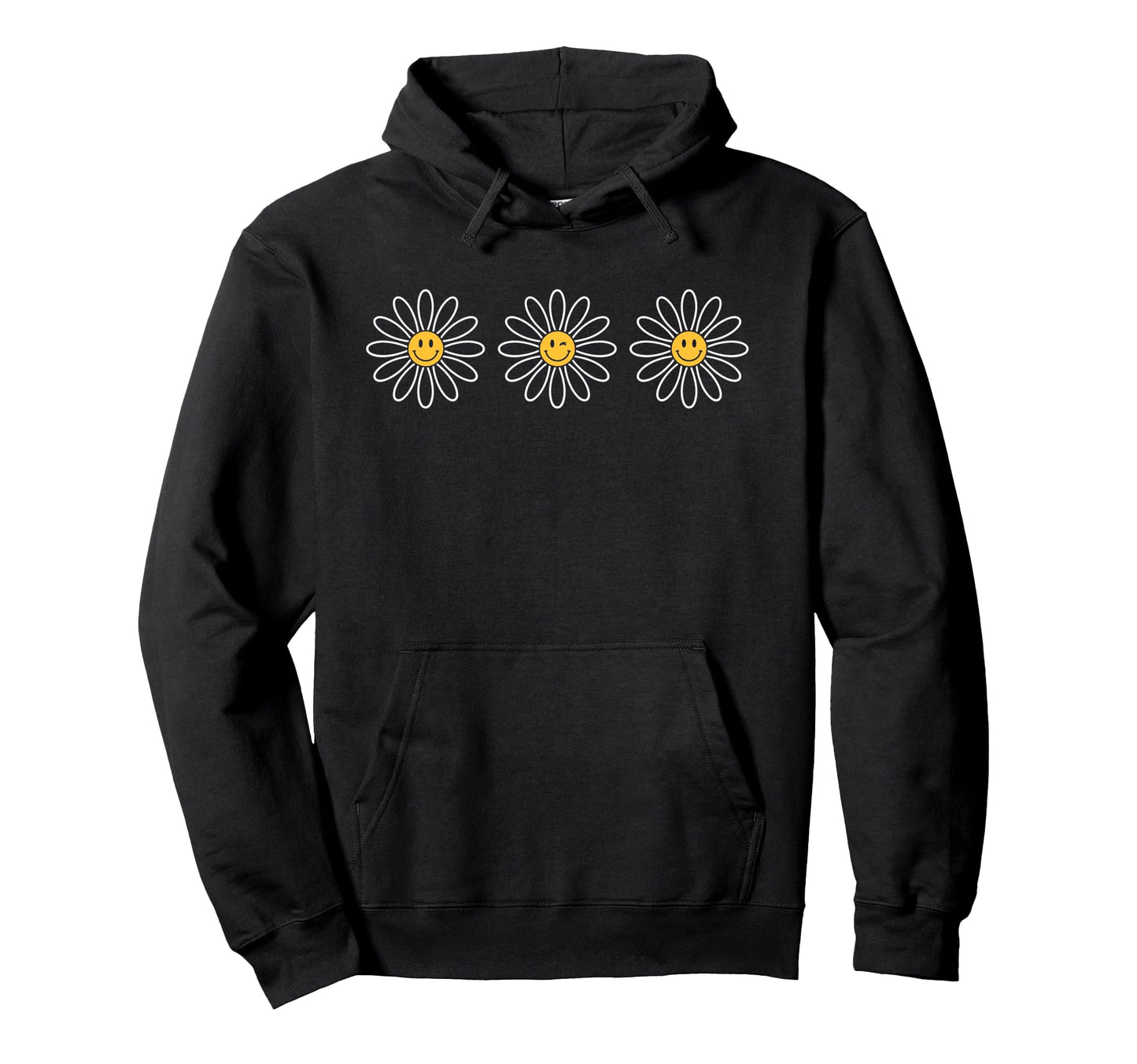 Boho Happy Daisies Summer Art Hoodie - Fun Novelty Design Men Women - T-Shirt, Sweatshirt, Hoodie