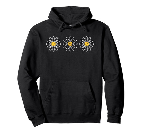 Boho Happy Daisies Summer Art Hoodie - Fun Novelty Design Men Women - T-Shirt, Sweatshirt, Hoodie