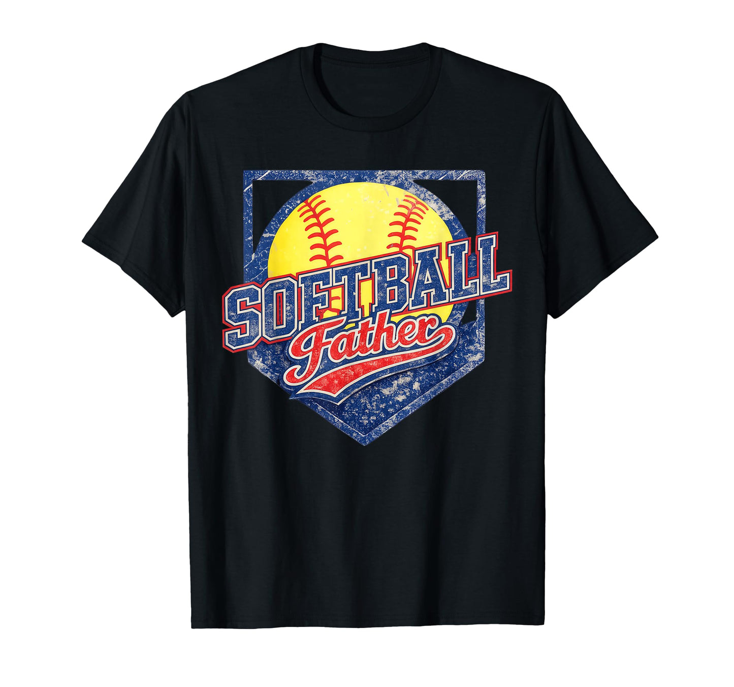 Softball Father Softball Game Day T-Shirt - Casual Everyday Wear Unisex - T-Shirt, Sweatshirt, Hoodie